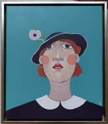 Ирина Пандева, "Дамата с шапката", 2023 г. | Irina Pandeva, "The lady with the hat", 2023