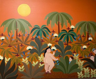Мария Тереза Боббио, "Банята на Сузана - в чест на Ботеро", 2021 г. | Maria Teresa Bobbio, "Susan's bath - Botero style", 2021